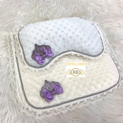 Princess Crown Mat & Pillow - Lilac - RUBYBELLEBABY