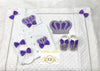 5pcs Princess Bubble Blanket Set - Purple and Silver - RUBYBELLEBABY