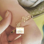 18carat Gold/Silver Plated Personalized Custom Bracelet (Handchain) - RUBYBELLEBABY