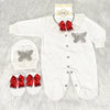 3pcs Butterfly Princess Set Red and Silver/ Red and Gold - RUBYBELLEBABY