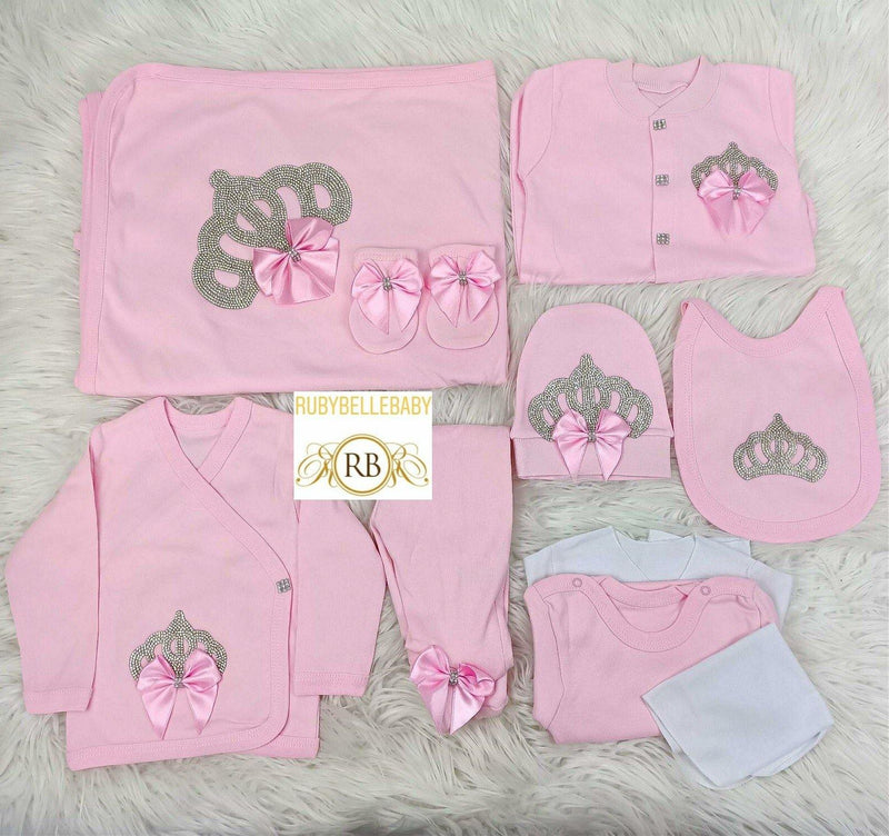 10pcs Princess Crown Set - Pink - RUBYBELLEBABY