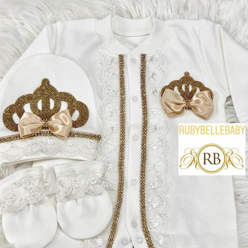 3pcs Princess Crown Set - Gold