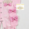 3pcs Jeweled Princess Set - Pink - RUBYBELLEBABY