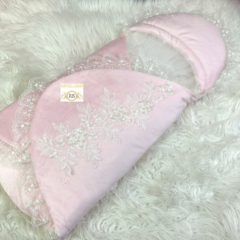 Lace Swaddle - Pink