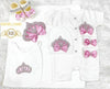 6pcs Summer Princess Crown Set - Pink