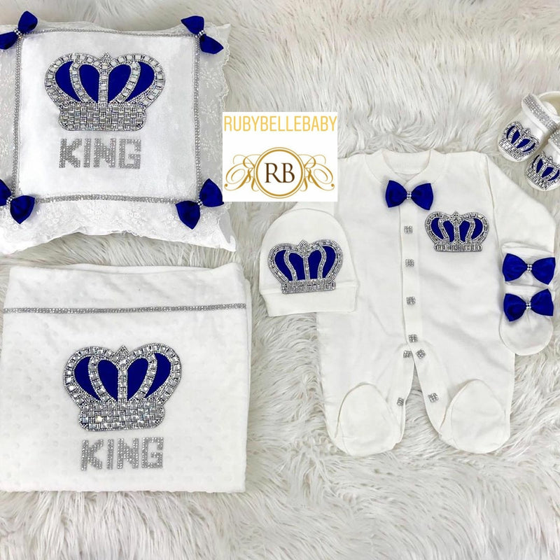 6pcs HRH Crown Set - Blue/Silver or Gold