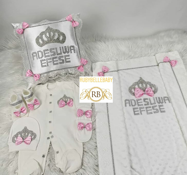 6pcs Princess Crown Set - Pink