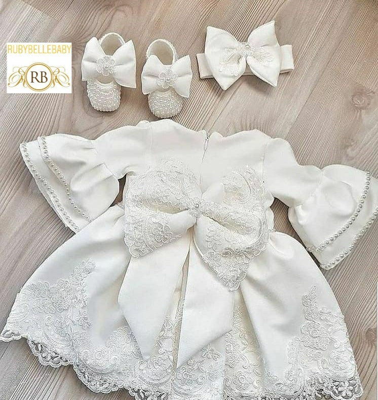 Briel Infant Dress - White