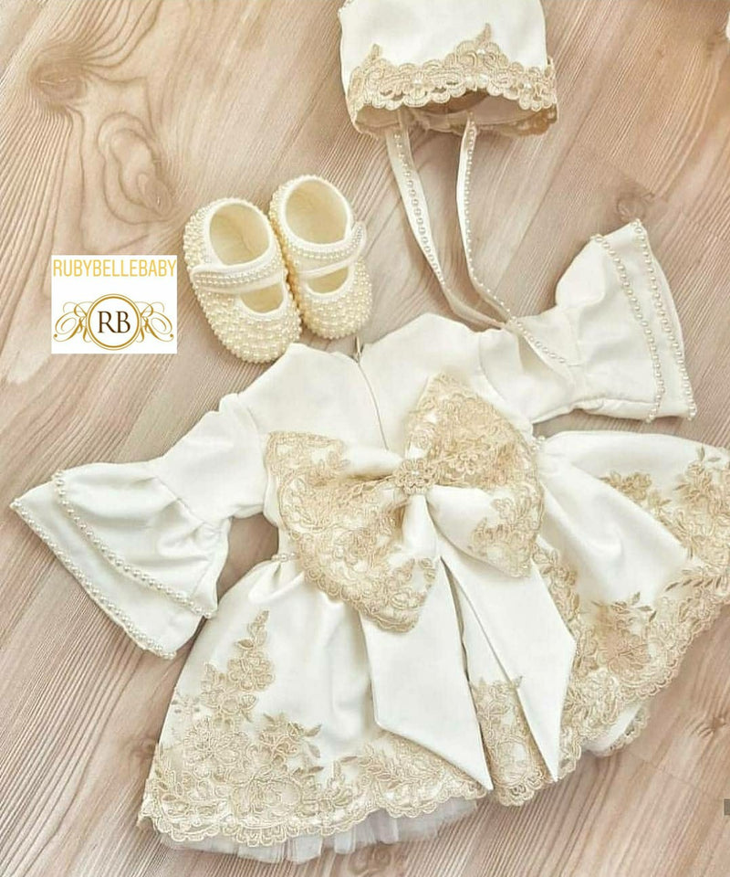 Alisha Infant Dress - Gold