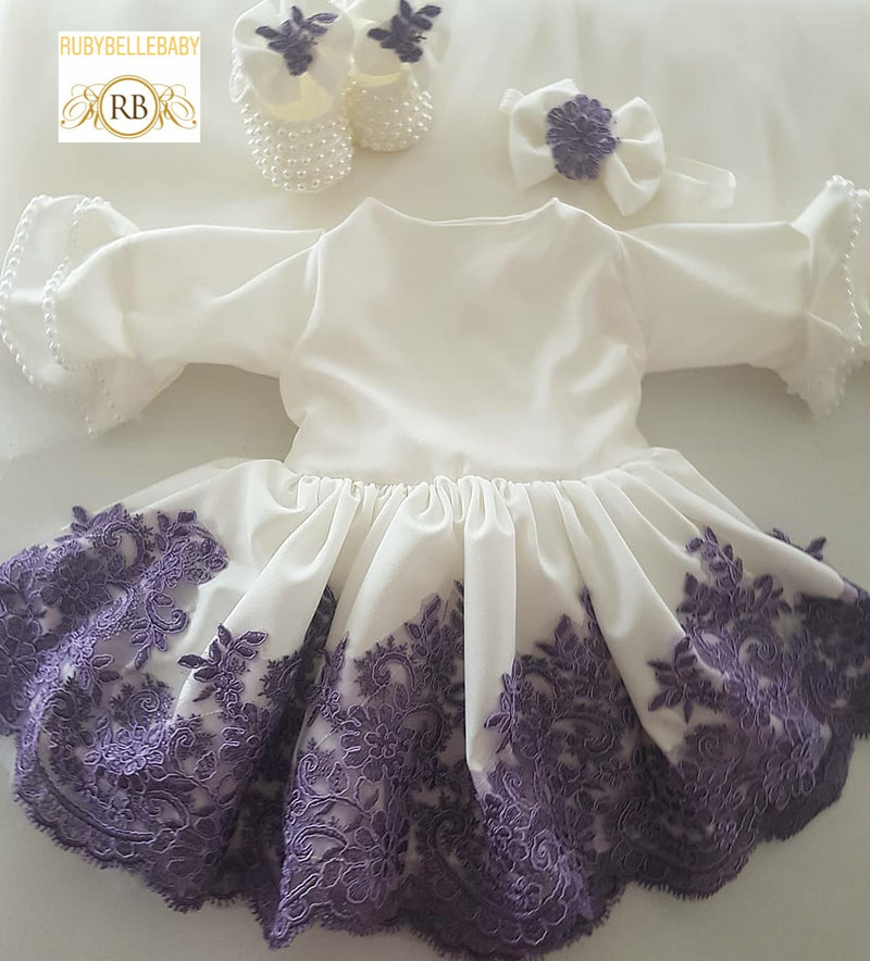 Ana Infant Dress - Purple