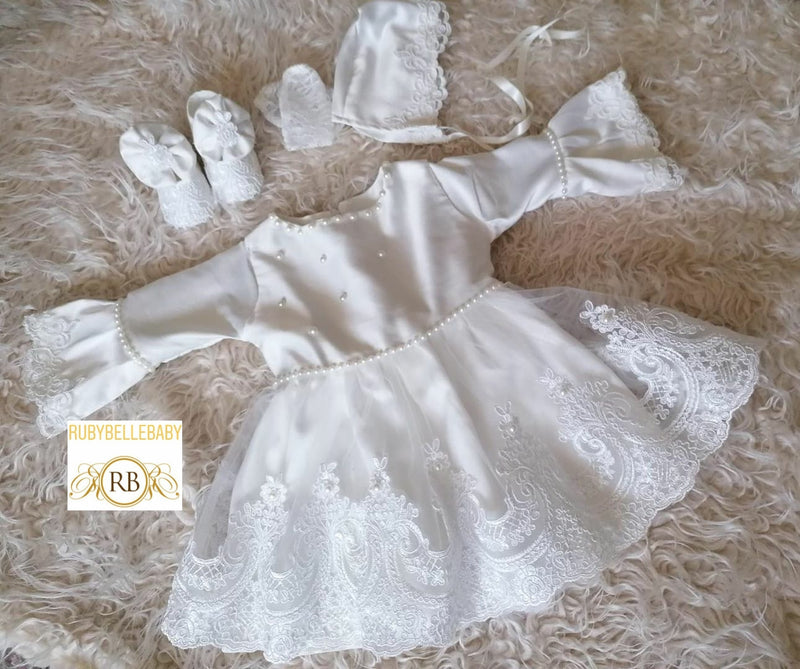 Amare Infant Dress - White