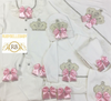 10pcs Jeweled Set - White/Pink - RUBYBELLEBABY