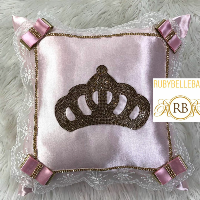 Princess Crown Baby Pillow - Pink