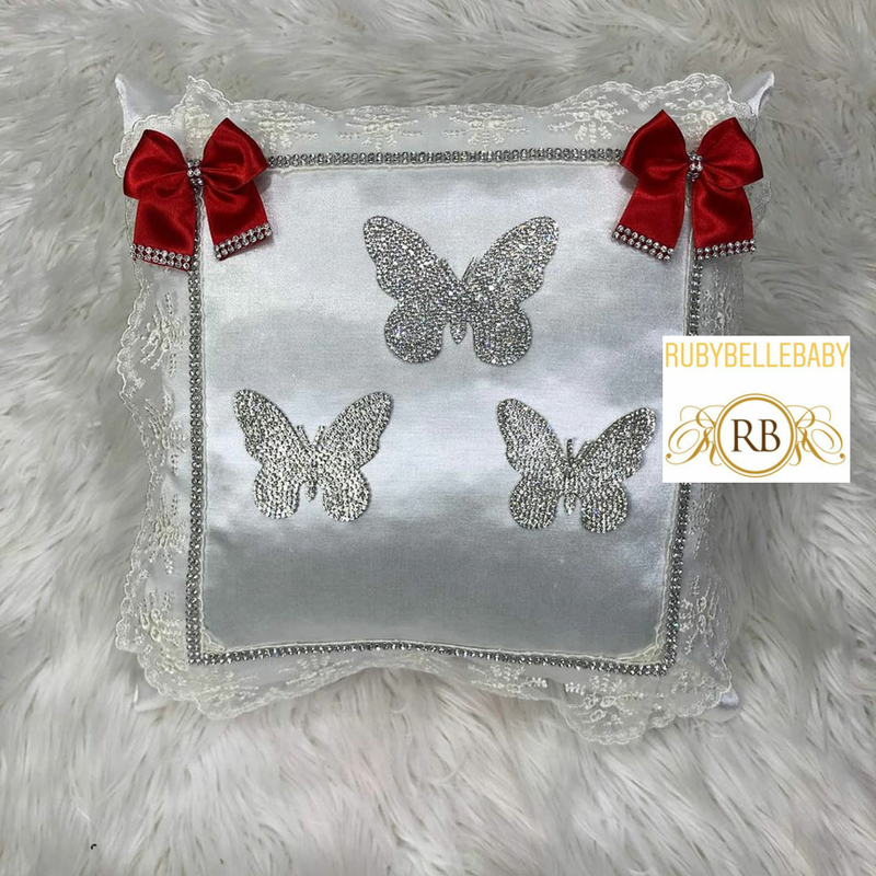 Butterfly Baby Pillow - Red