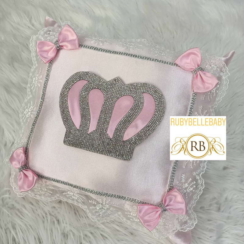 Royal Crown Baby Pillow - Pink