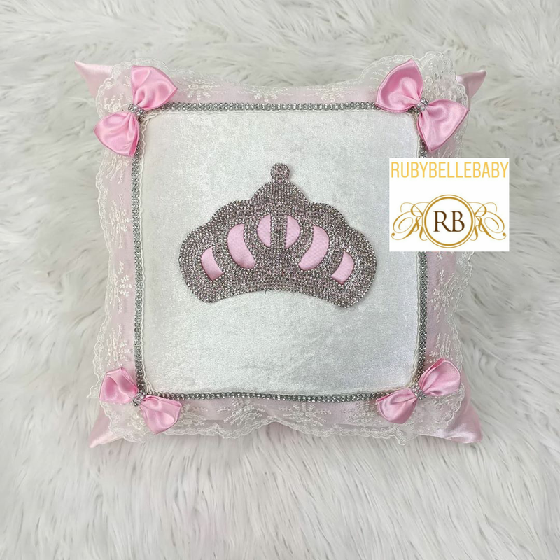 Princess Crown Baby Pillow - Pink