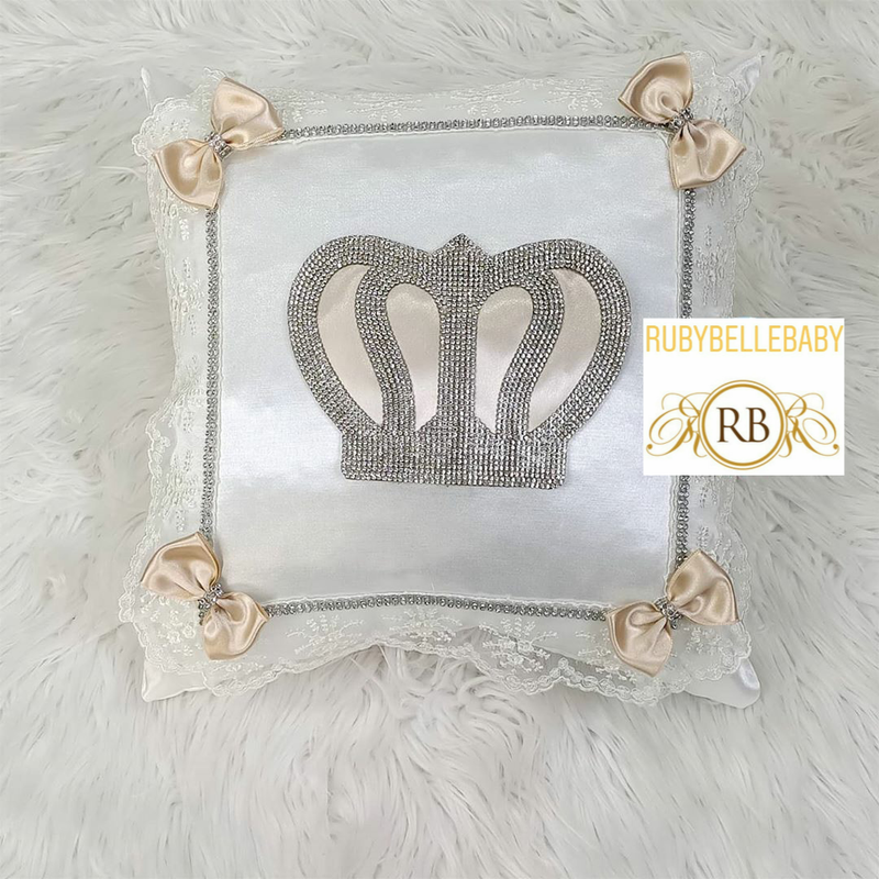 Royal Crown Baby Pillow - Beige