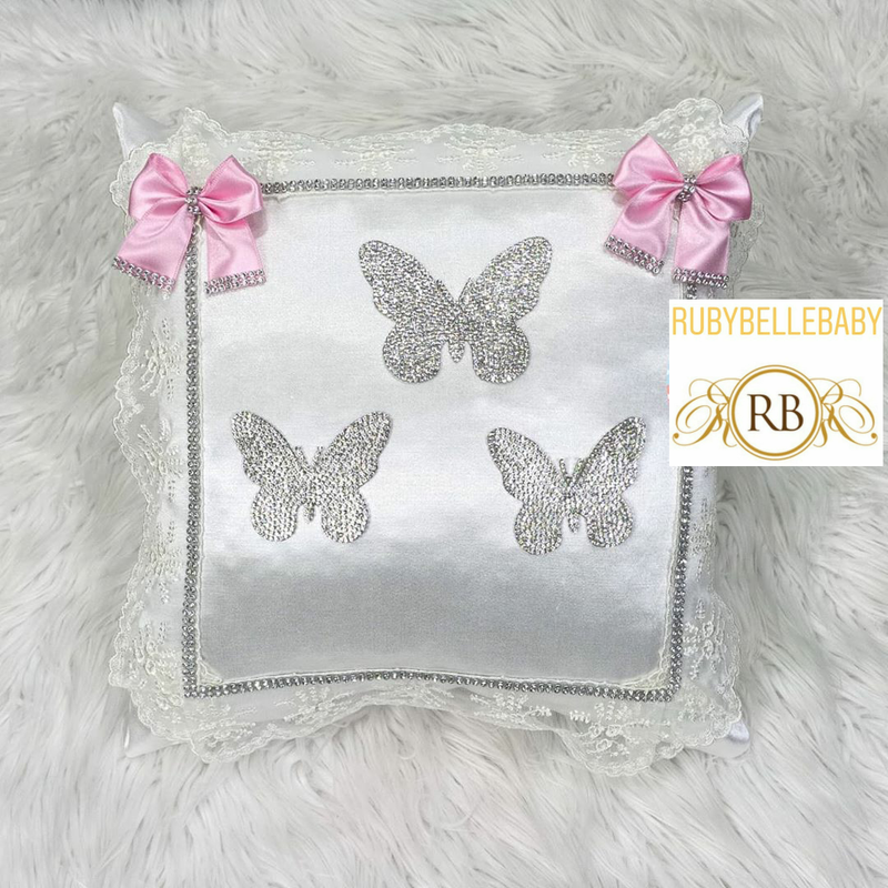 Butterfly Baby Pillow - Pink