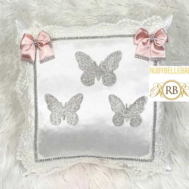 Butterfly Baby Pillow - Blush
