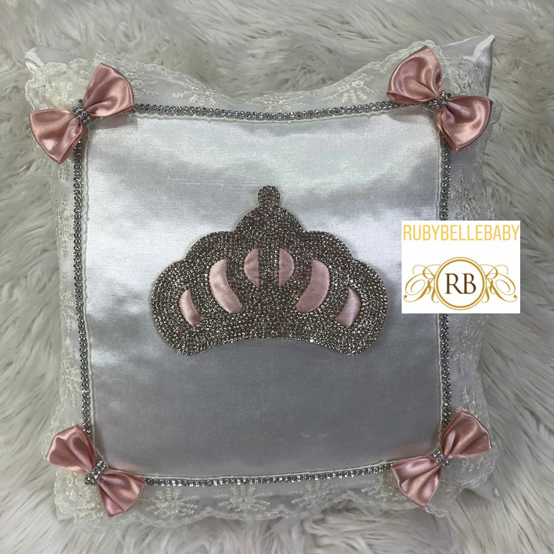 Princess Crown Baby Pillow - Blush