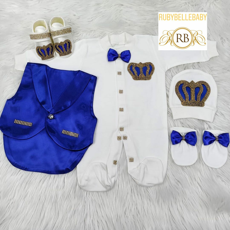 5pcs Tux Set - Royal Blue/Gold