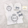 5pcs Embriodery Crown Set - Grey