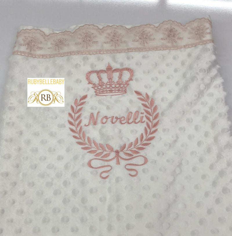 Embroidery Crown Blanket