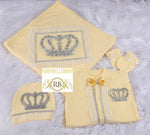 4pcs HRH Crown Set - Yellow - RUBYBELLEBABY