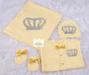 4pcs HRH Crown Set - Yellow/Silver - RUBYBELLEBABY