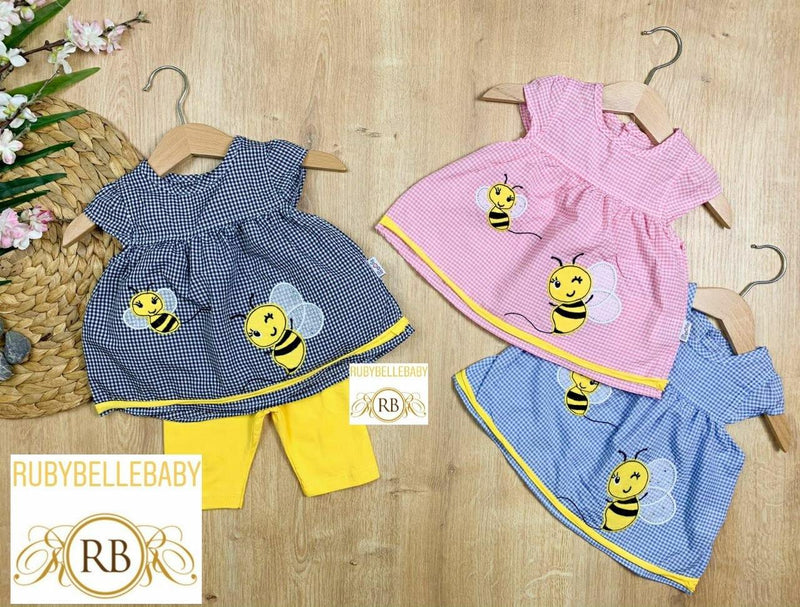 Bumble Bee Dress Set - RUBYBELLEBABY