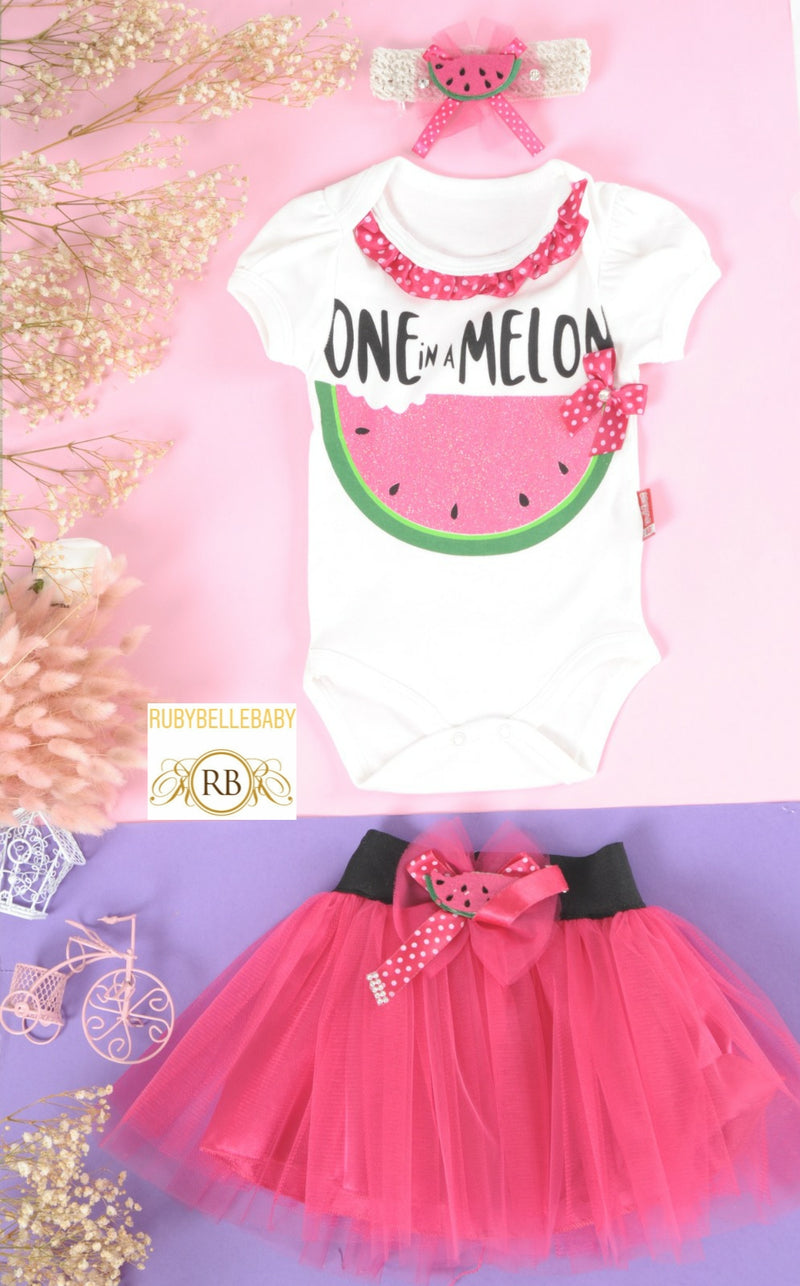One in a Melon Summer Girl Set - Pink