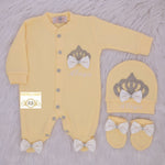 3pcs Princess Crown Set - Yellow/White
