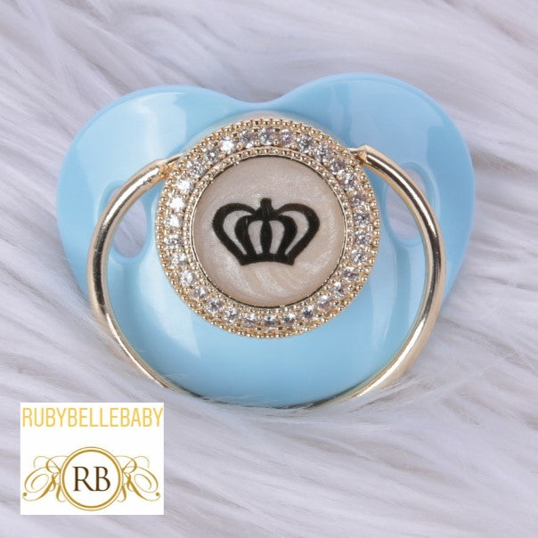 Bling Baby Crown Pacifier - Blue