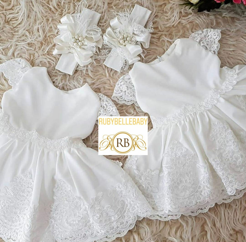 Alina Infant Dress - White