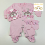 3pcs Princess Bow Set - Pink