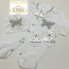 3pcs Butterfly Set - White/silver or Gold - RUBYBELLEBABY
