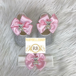 Bling Baby Teddy Shoes Set - Pink