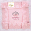 Luxury Velvet Princess Crown Blanket - Blush Pink