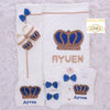 5pcs HRH Crown Set - Blue/Gold