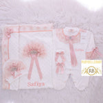 4pcs Pearl Crown Blanket Set  - Blush