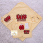 4pcs HRH Crown Set - Yellow/Red