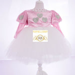 Nina Sparkle Velvet Hearts Valentine Girls Dress - Pink