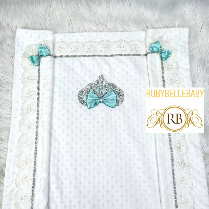 Luxury Bling Baby Princess Crown Mink Blanket - Mint