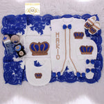 10pcs HRH Crown and Bling Baby Bottle Set - More Colors