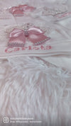 4pcs Jeweled Crown Set - White/Blush