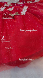 Fairy Butterfly Wings Dress Set - Red