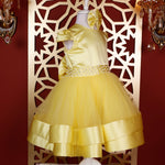 Daylily Beaded Dress Set - Yellow