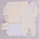 7pcs Organic Newborn Baby Girl Knitwear Set