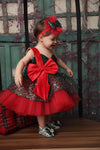Sabrina Beaded Christmas Party Bow Dress
