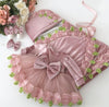 Hazel Rose Velvet Dress and Swaddle Set - Blush